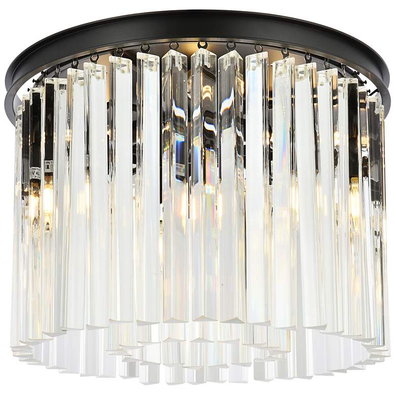 Image 2 Sydney 6 Lt Matte Black Flush Mount Clear