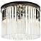 Sydney 6 Lt Matte Black Flush Mount Clear