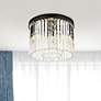 1_Sydney 6 Lt Matte Black Flush Mount Clear