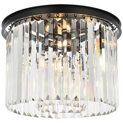 Sydney 6 Lt Matte Black Flush Mount Clear