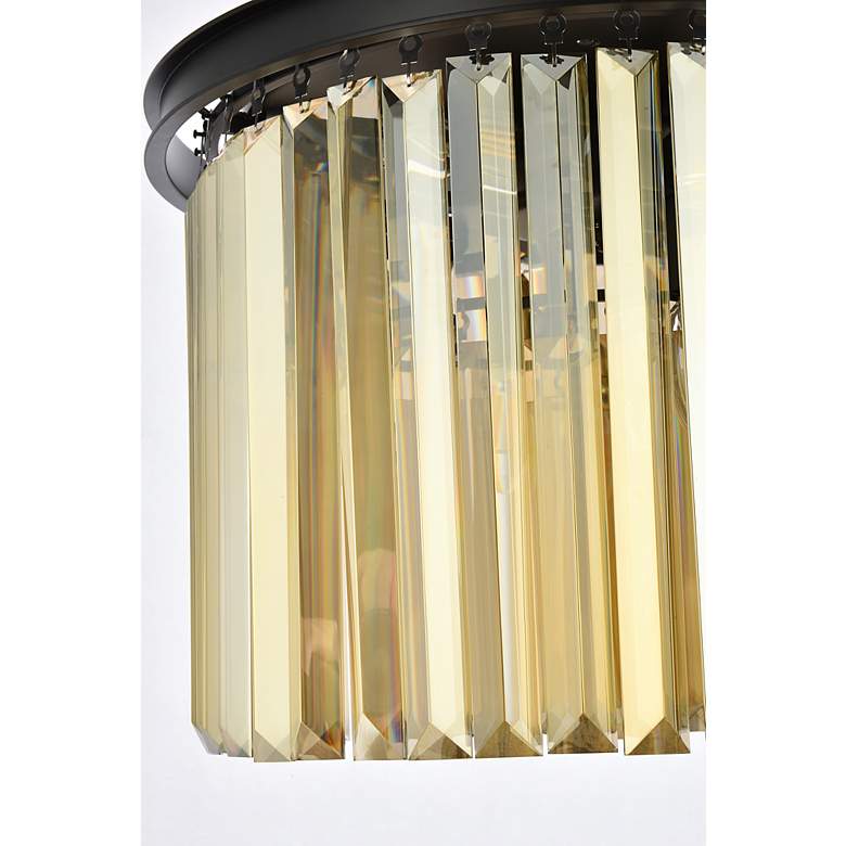 Image 7 Sydney 6 Lt Matte Black Flush Mount Golden Teak more views