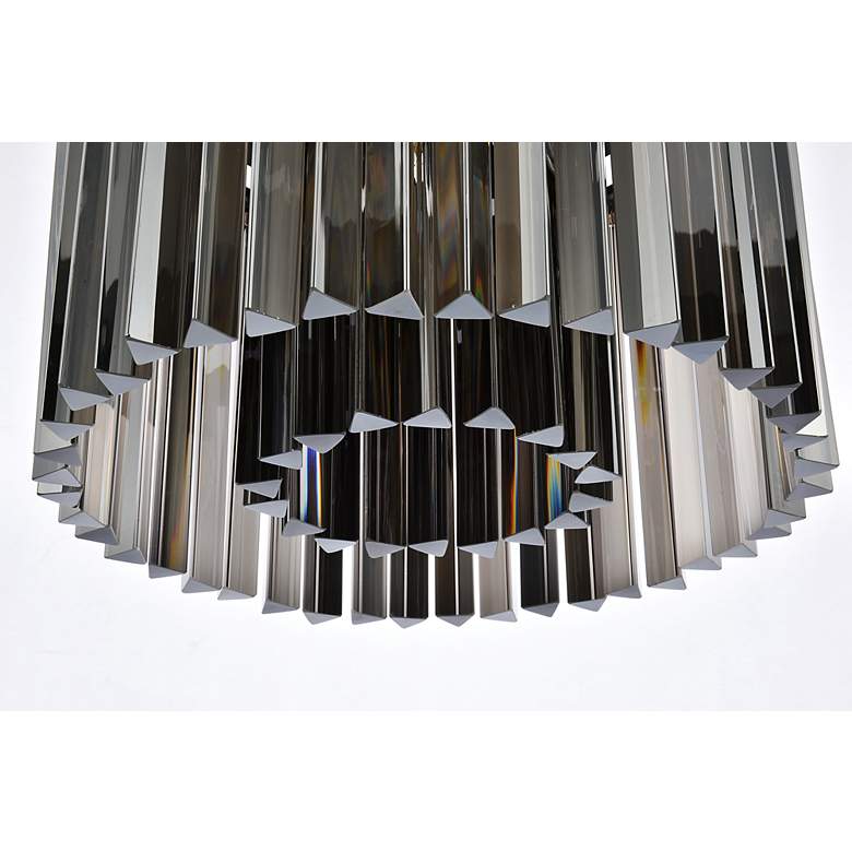 Image 5 Sydney 6 Lt Matte Black Flush Mount Silver Shade (Grey) more views