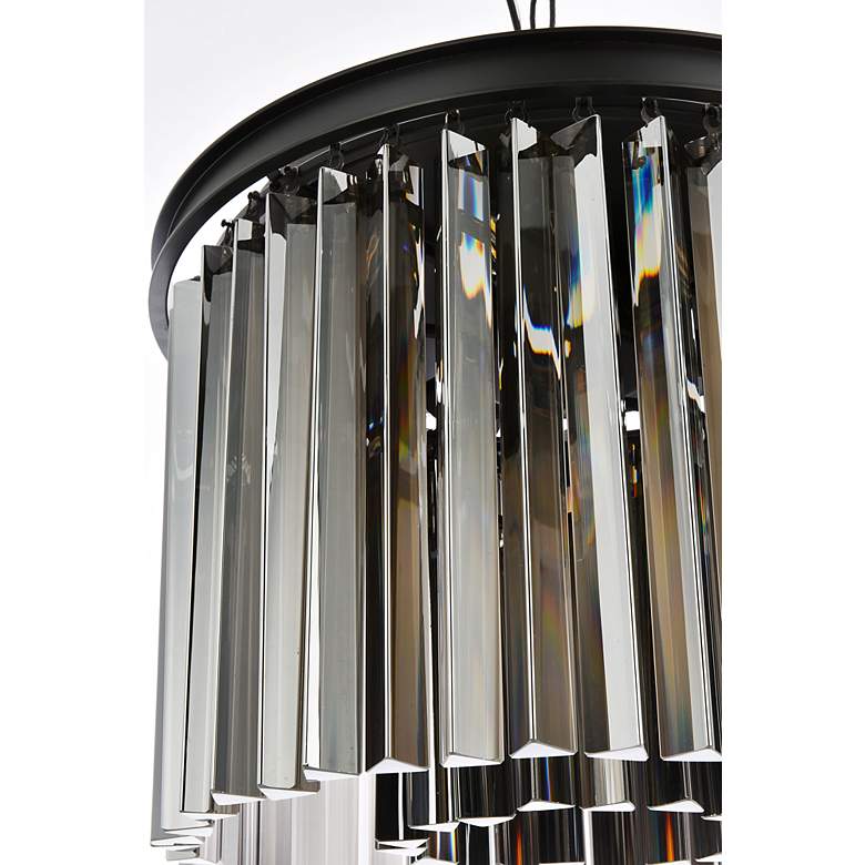 Image 6 Sydney 6 Lt Matte Black Flush Mount Silver Shade (Grey) more views