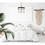 3_Sydney 6 Lt Matte Black Pendant Clear more views
