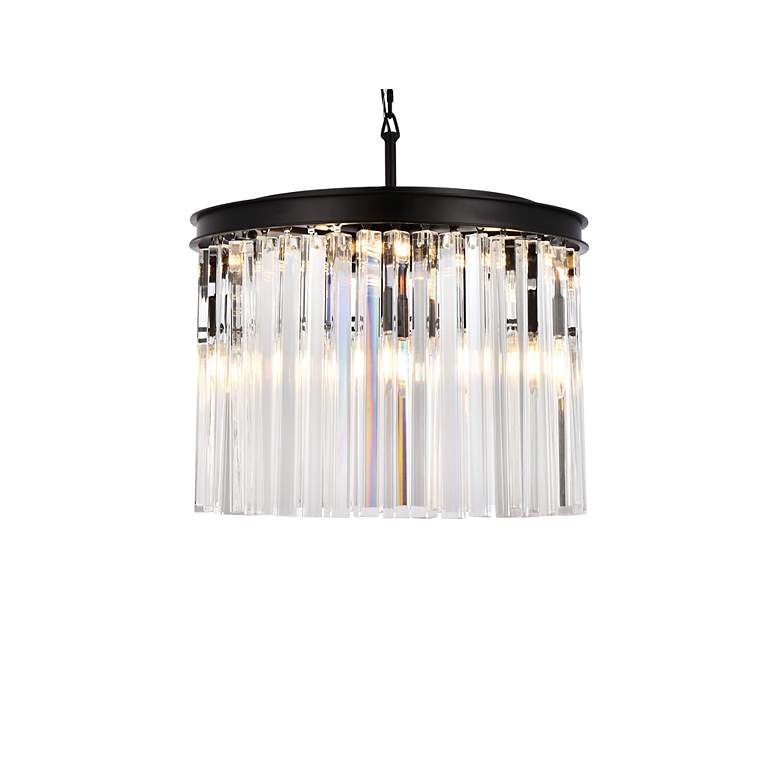 Image 4 Sydney 6 Lt Matte Black Pendant Clear more views