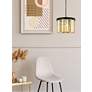3_Sydney 6 Lt Matte Black Pendant Golden Teak more views