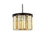 4_Sydney 6 Lt Matte Black Pendant Golden Teak more views