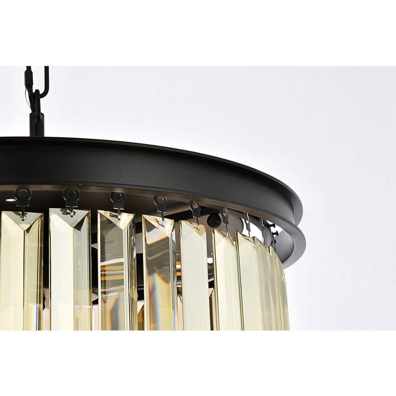 Image 6 Sydney 6 Lt Matte Black Pendant Golden Teak more views