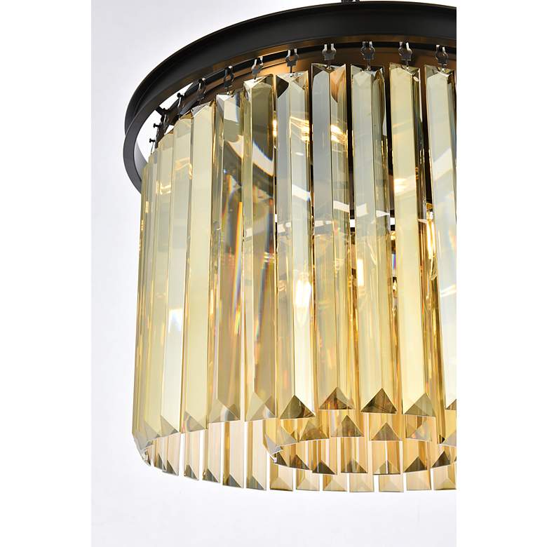 Image 7 Sydney 6 Lt Matte Black Pendant Golden Teak more views