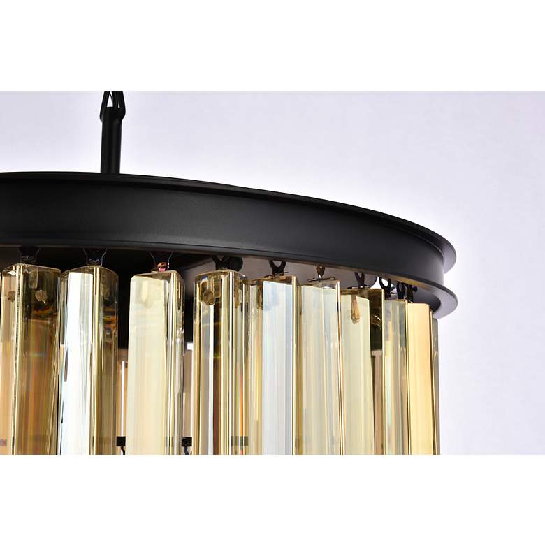 Image 6 Sydney 6 Lt Matte Black Pendant Golden Teak more views