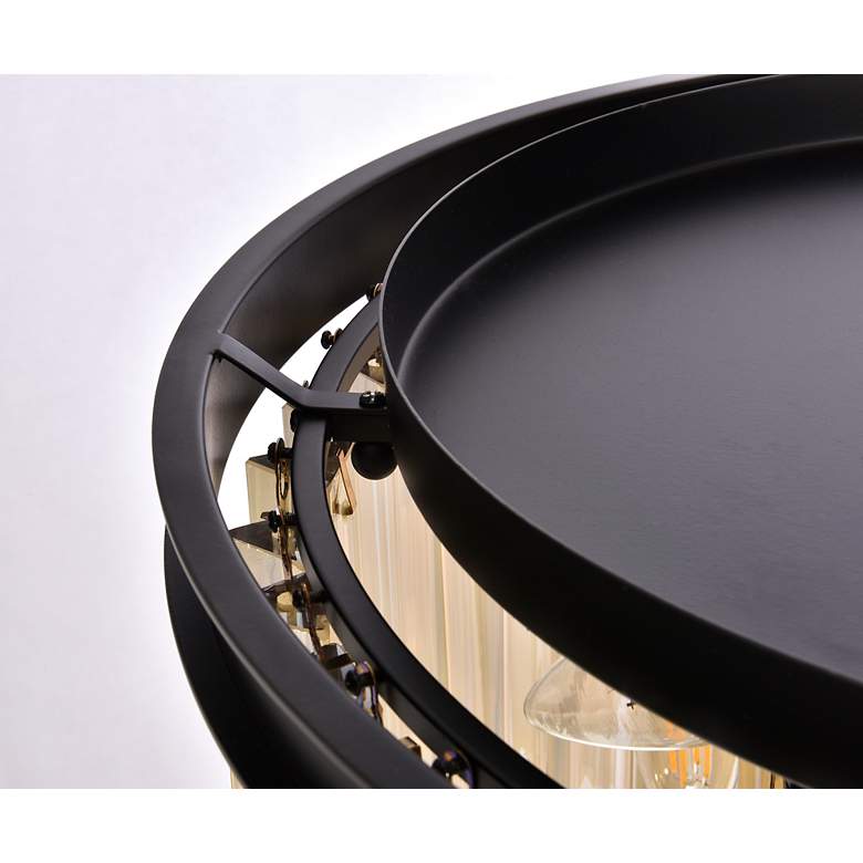 Image 7 Sydney 6 Lt Matte Black Pendant Golden Teak more views