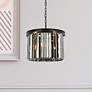 1_Sydney 6 Lt Matte Black Pendant Silver Shade (Grey)