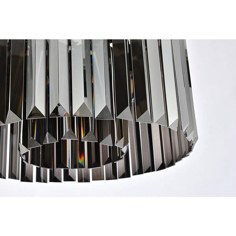Image 5 Sydney 6 Lt Matte Black Pendant Silver Shade (Grey) more views