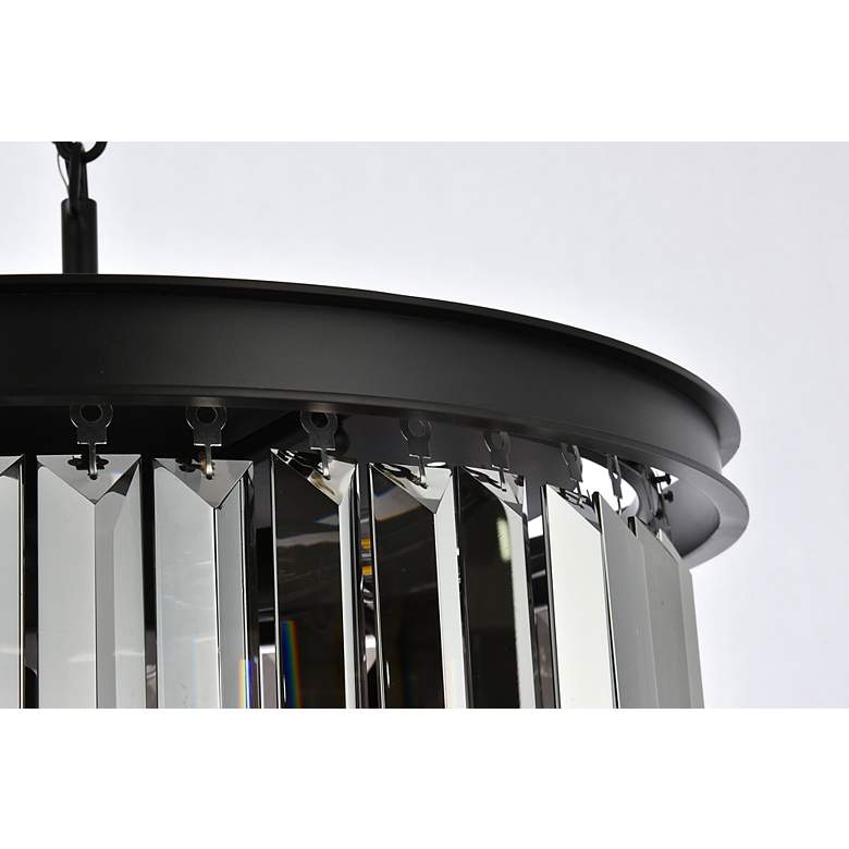 Image 6 Sydney 6 Lt Matte Black Pendant Silver Shade (Grey) more views