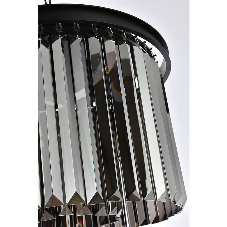 Image 7 Sydney 6 Lt Matte Black Pendant Silver Shade (Grey) more views