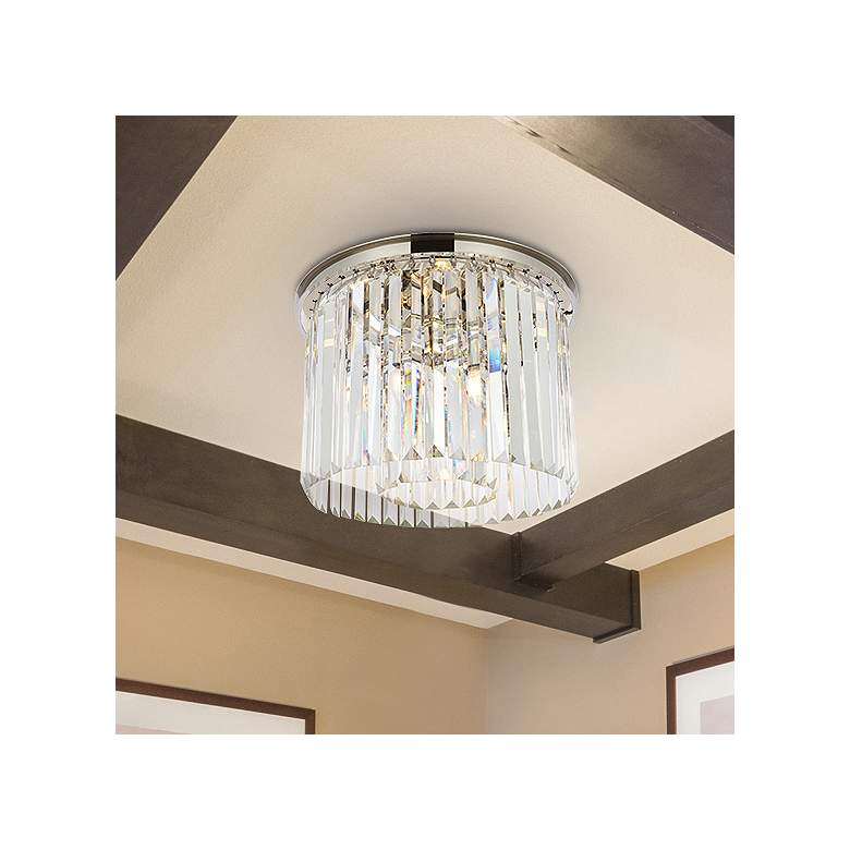 Image 1 Sydney 6 Lt Polished Nickel Flush Mount Clear