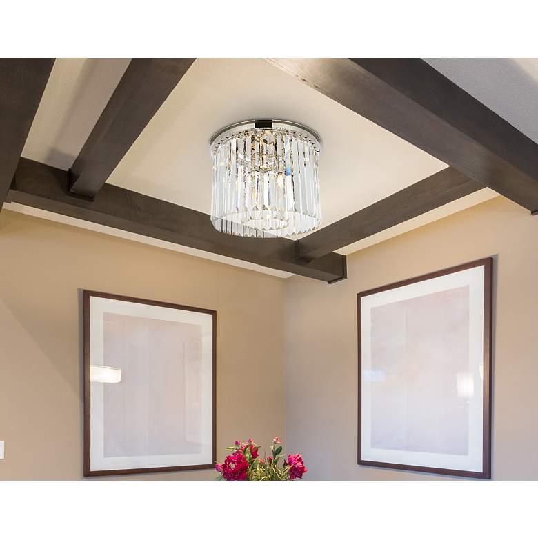 Image 3 Sydney 6 Lt Polished Nickel Flush Mount Clear more views