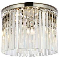 Sydney 6 Lt Polished Nickel Flush Mount Clear