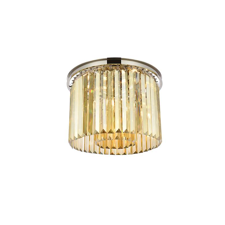 Image 4 Sydney 6 Lt Polished Nickel Flush Mount Golden Teak more views