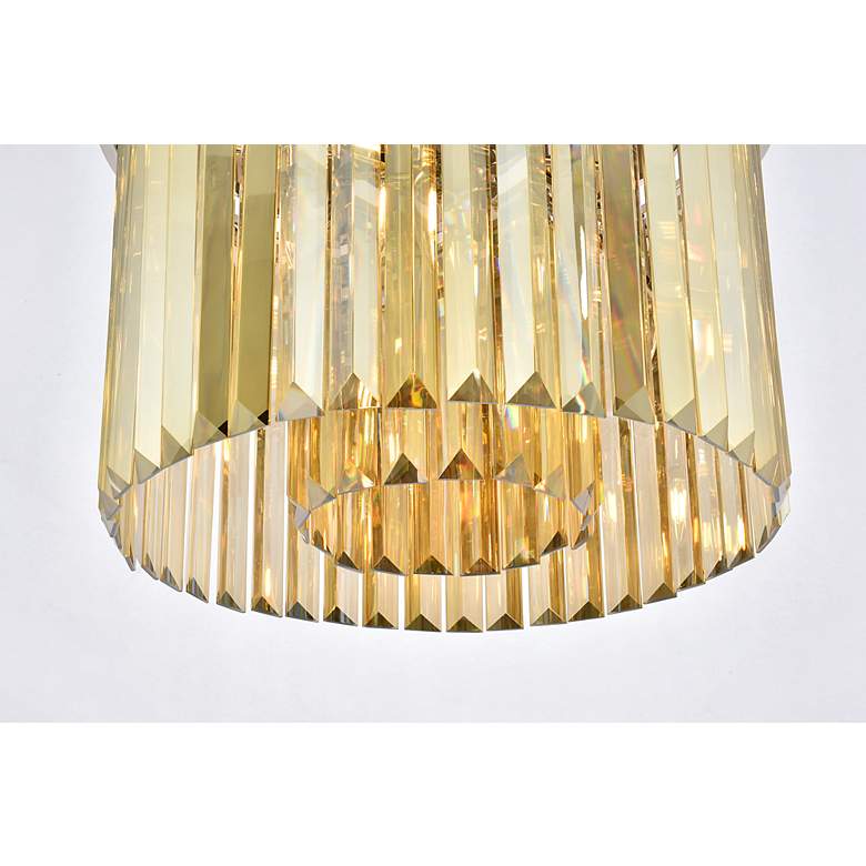 Image 5 Sydney 6 Lt Polished Nickel Flush Mount Golden Teak more views