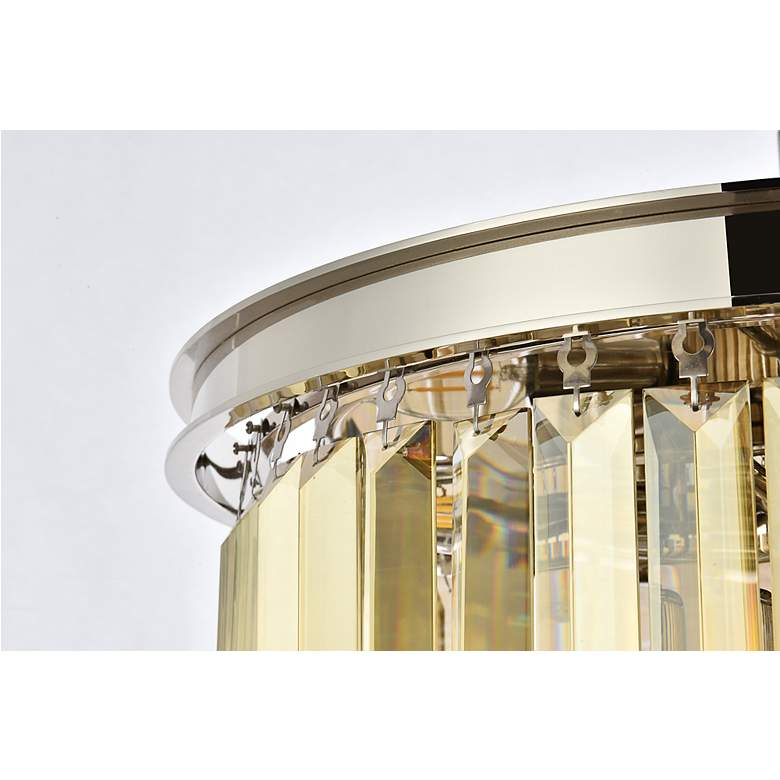 Image 6 Sydney 6 Lt Polished Nickel Flush Mount Golden Teak more views