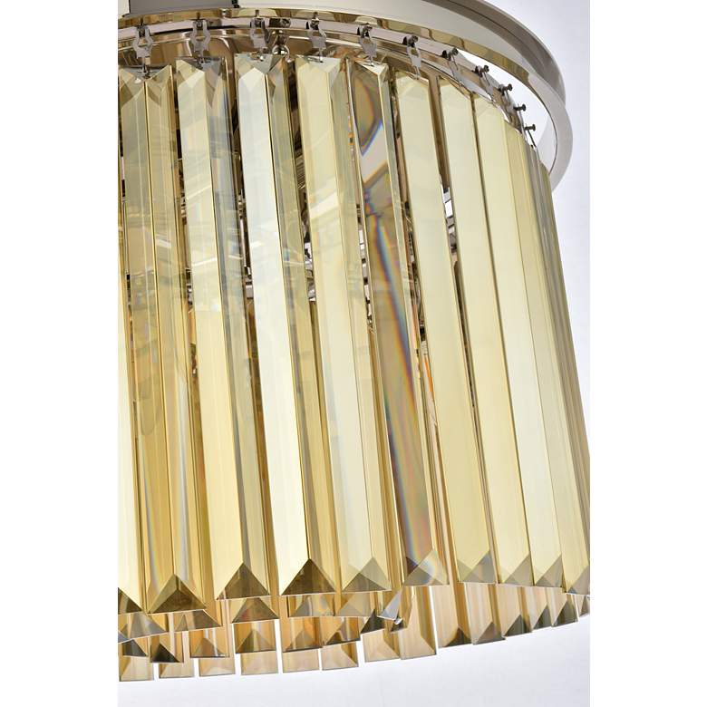 Image 7 Sydney 6 Lt Polished Nickel Flush Mount Golden Teak more views