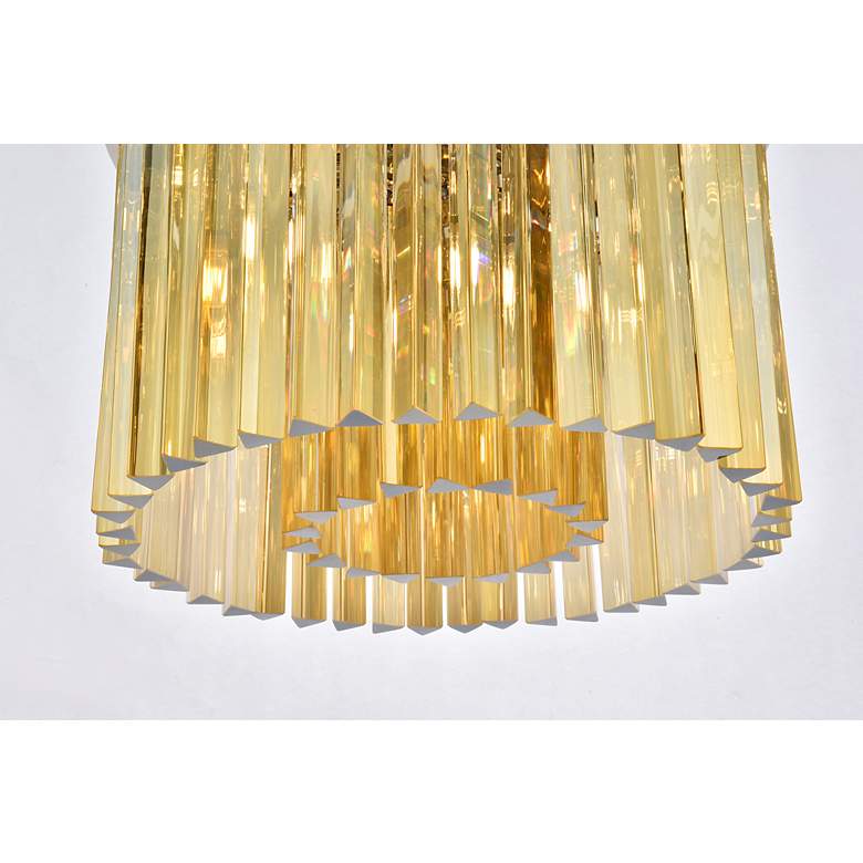 Image 5 Sydney 6 Lt Polished Nickel Flush Mount Golden Teak more views