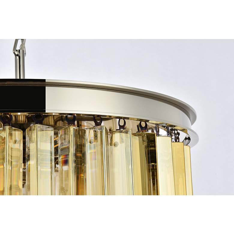 Image 6 Sydney 6 Lt Polished Nickel Flush Mount Golden Teak more views