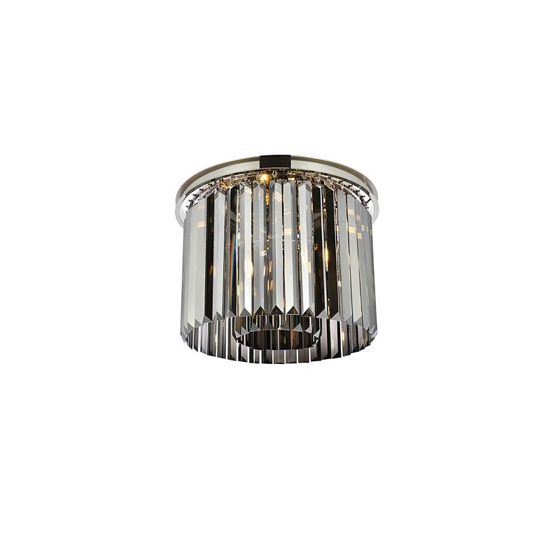 Image 4 Sydney 6 Lt Polished Nickel Flush Mount Silver Shade (Grey) more views