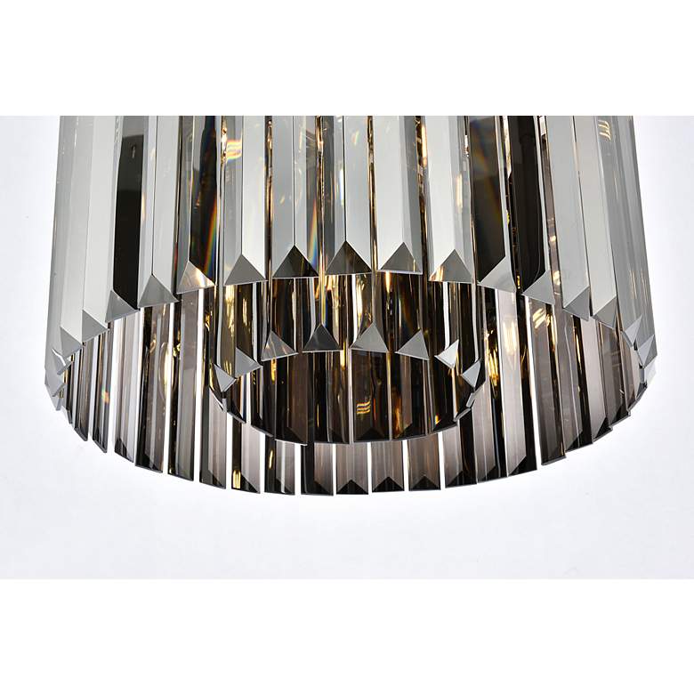 Image 5 Sydney 6 Lt Polished Nickel Flush Mount Silver Shade (Grey) more views