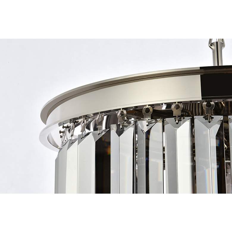 Image 7 Sydney 6 Lt Polished Nickel Flush Mount Silver Shade (Grey) more views