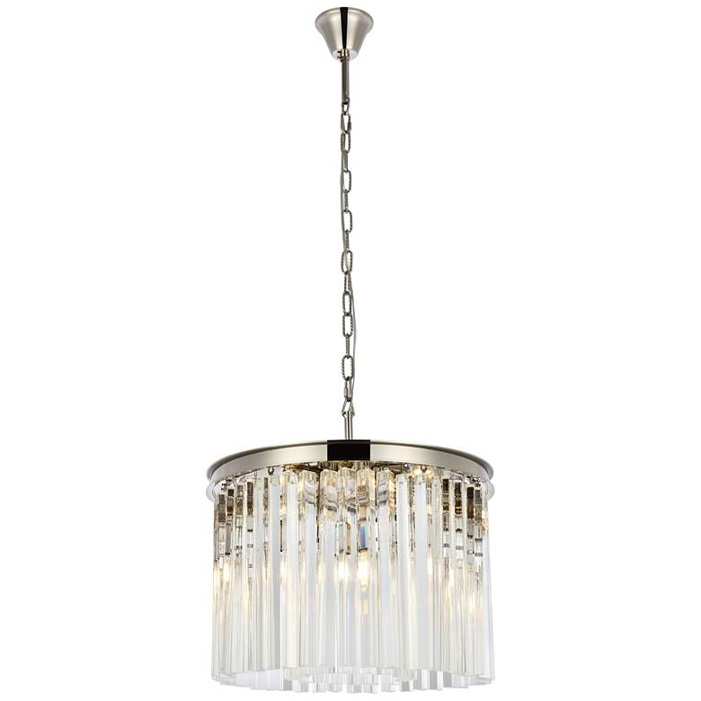 Image 1 Sydney 6 Lt Polished Nickel Pendant Clear