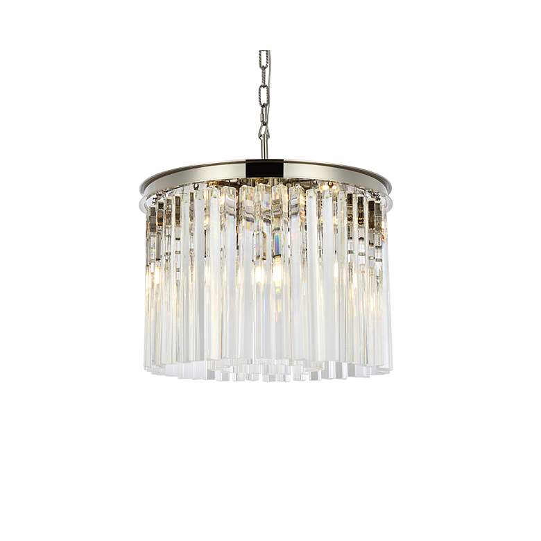 Image 4 Sydney 6 Lt Polished Nickel Pendant Clear more views