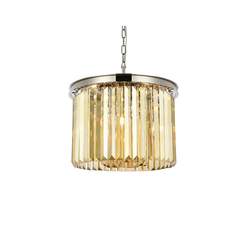 Image 4 Sydney 6 Lt Polished Nickel Pendant Golden Teak more views