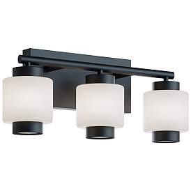 Image1 of Sydney 7" Wide 3-Light Black LED Vanity Light