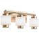 Sydney 7" Wide 3-Light Light Antique Brass LED Vanity Light