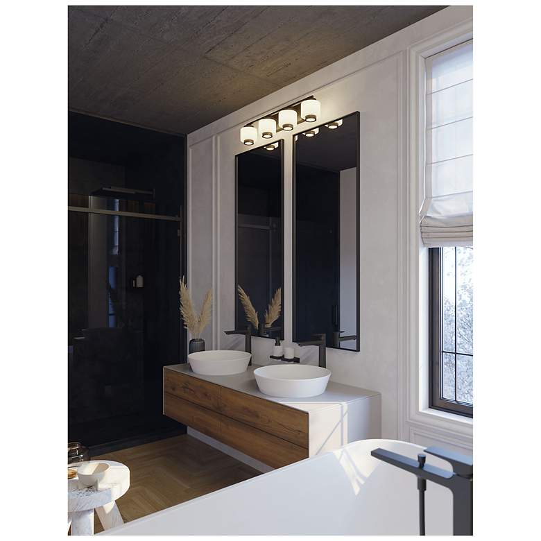 Image 2 Sydney 7" Wide 4-Light Black LED Vanity Light more views