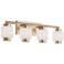 Sydney 7" Wide 4-Light Light Antique Brass LED Vanity Light
