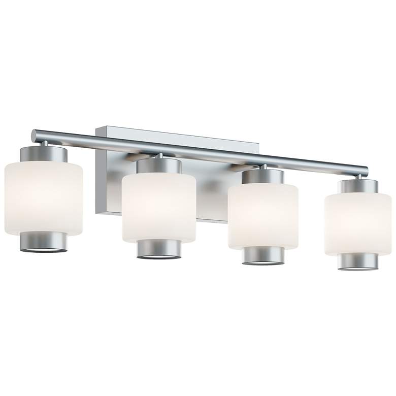 Image 1 Sydney 7" Wide 4-Light Satin Nickel LED Vanity Light