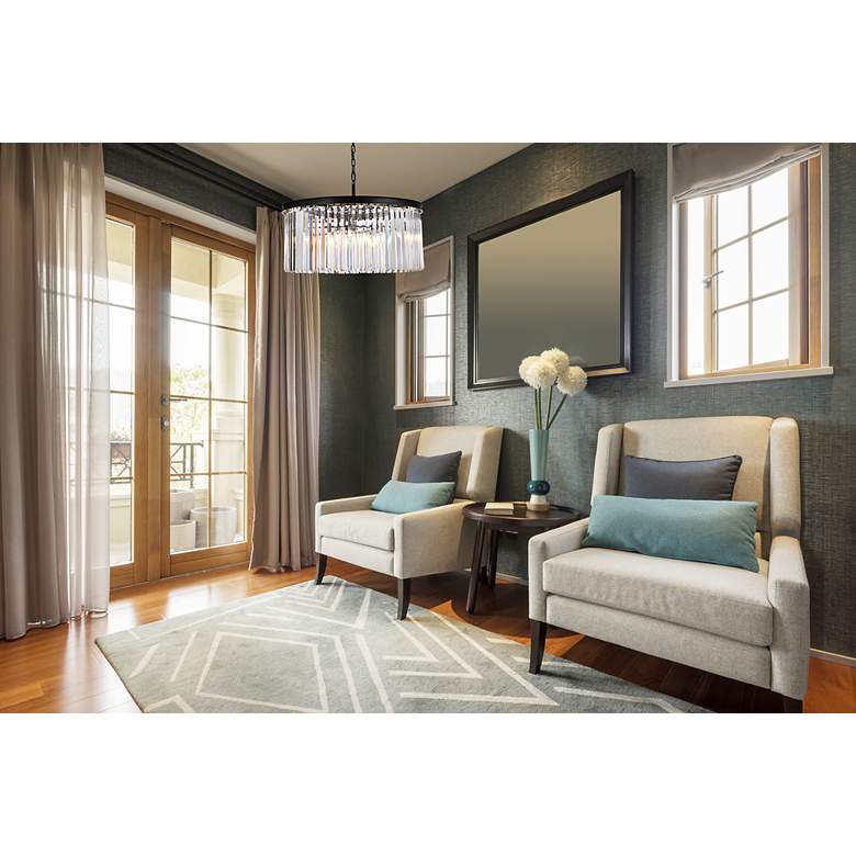 Image 3 Sydney 8 Lt Matte Black Chandelier Clear more views