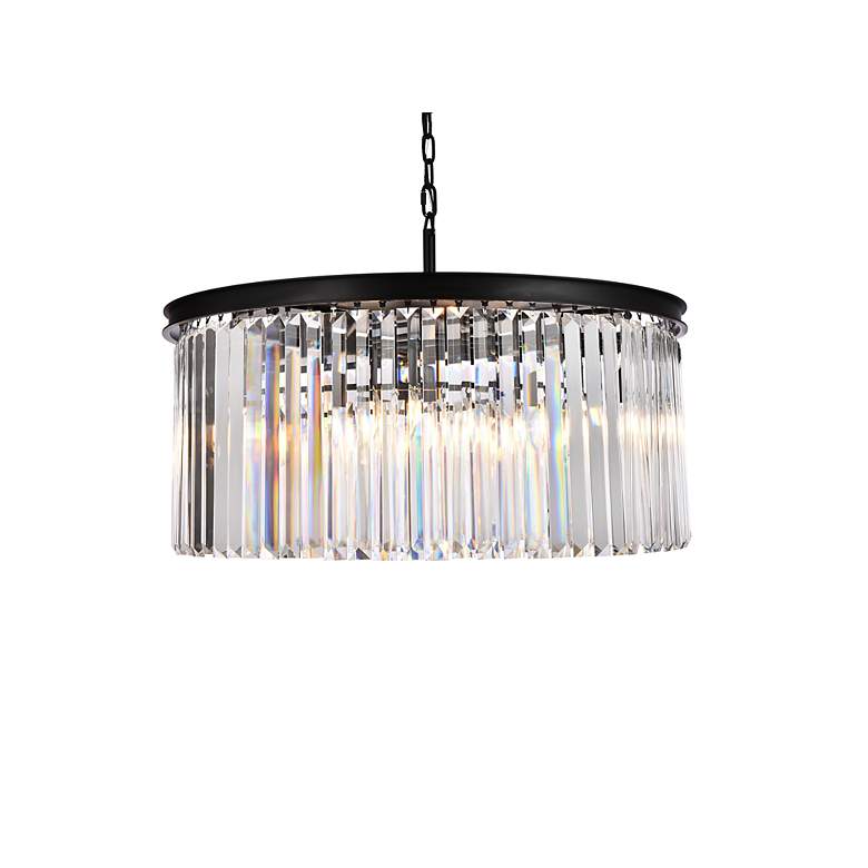 Image 4 Sydney 8 Lt Matte Black Chandelier Clear more views
