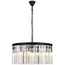 2_Sydney 8 Lt Matte Black Chandelier Clear