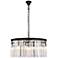Sydney 8 Lt Matte Black Chandelier Clear