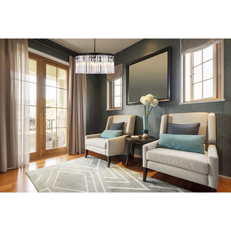 Image 3 Sydney 8 Lt Matte Black Chandelier Clear more views