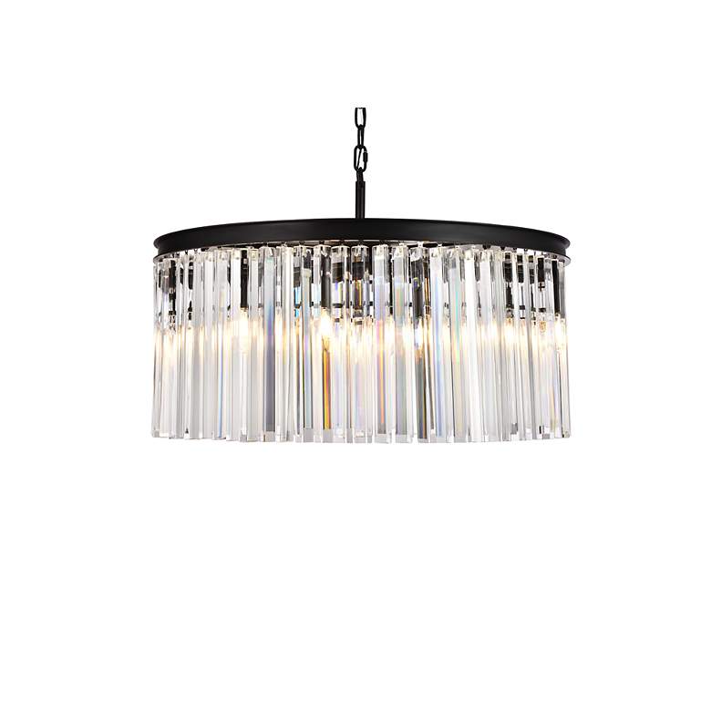 Image 4 Sydney 8 Lt Matte Black Chandelier Clear more views