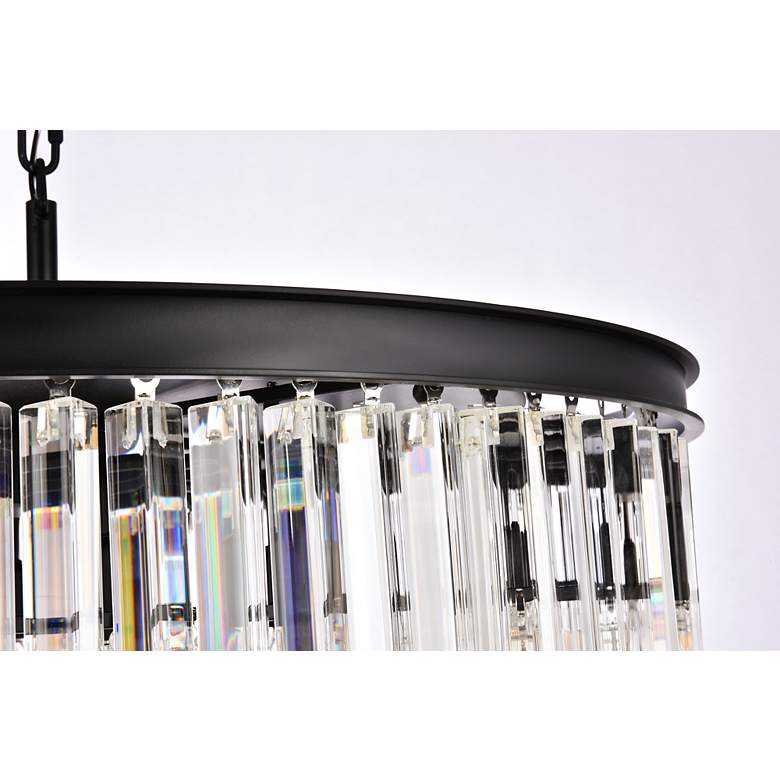 Image 6 Sydney 8 Lt Matte Black Chandelier Clear more views