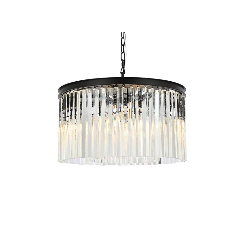 Image 4 Sydney 8 Lt Matte Black Chandelier Clear more views