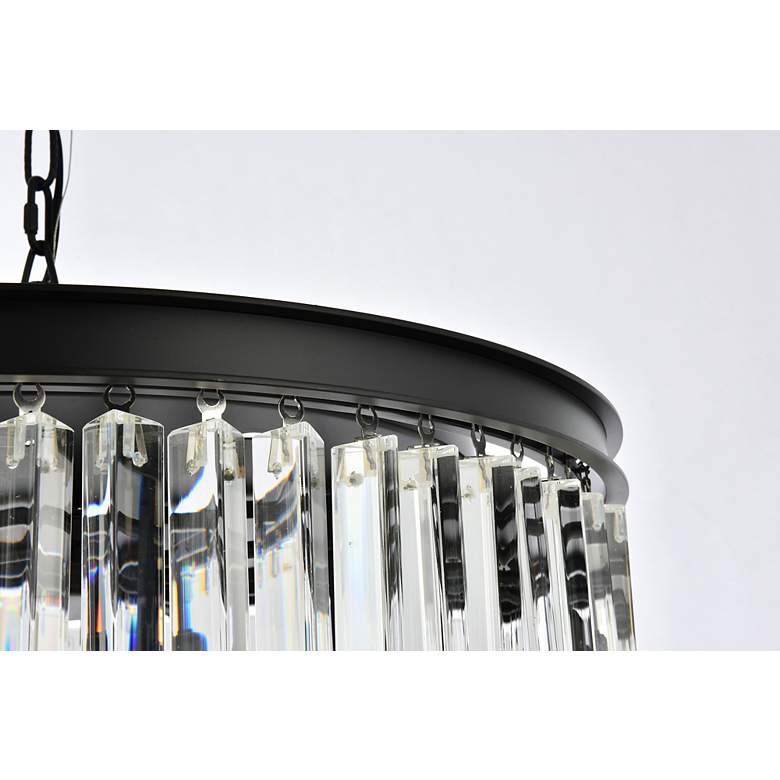 Image 6 Sydney 8 Lt Matte Black Chandelier Clear more views