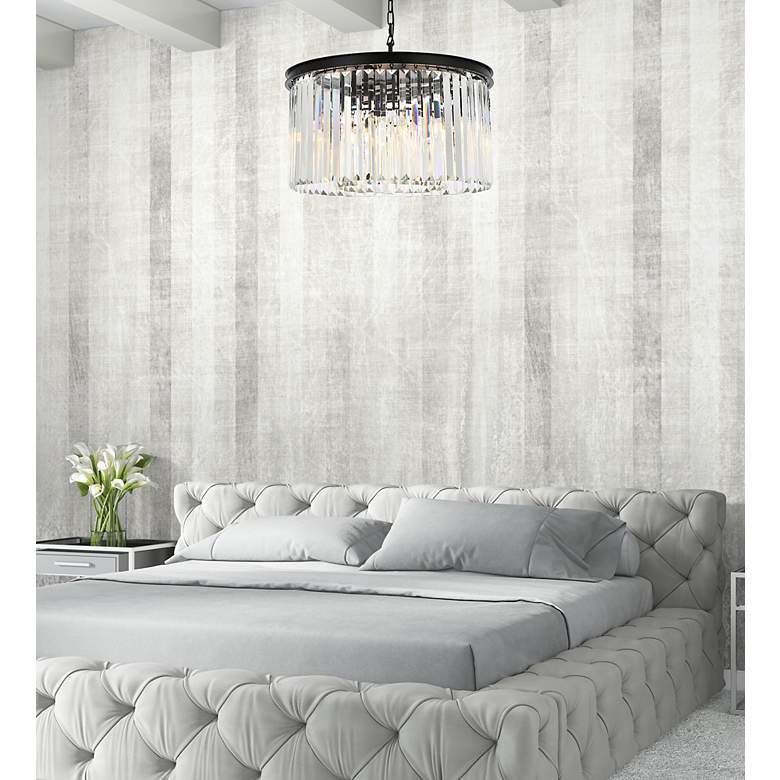 Image 3 Sydney 8 Lt Matte Black Chandelier Clear more views