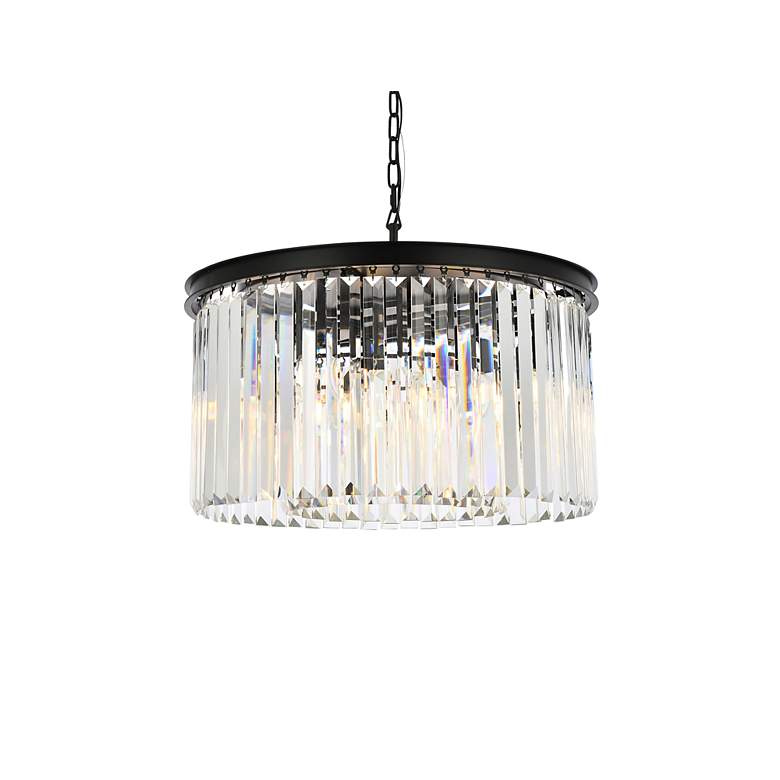 Image 4 Sydney 8 Lt Matte Black Chandelier Clear more views